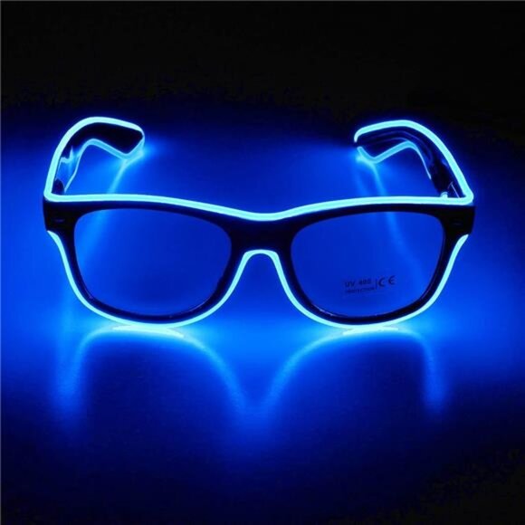 Light up Wire Neon Rave Glasses Glow Flashing LED Sunglasses Costumes for Party - Picture 2 of 8